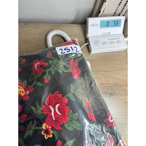 W118 by Walter Baker Women’s Floral Pants Size L Black Elastic Waist Tapered Leg - Picture 9 of 9